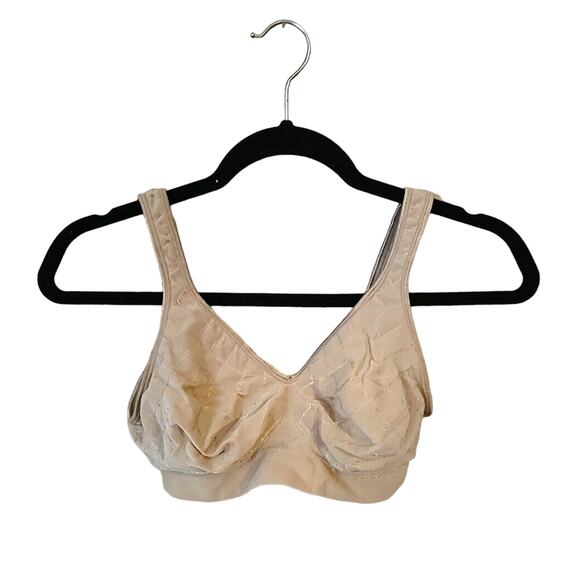 Bali Comfort Revolution Beige ComfortFlex Fit Wire Free T-Shirt Bra Sz Medium - Picture 1 of 5